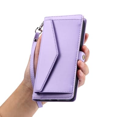 SKALO Xiaomi Redmi Note 14 Pro 5G PU-Nahkakuori Lompakkokotelo - Violetti