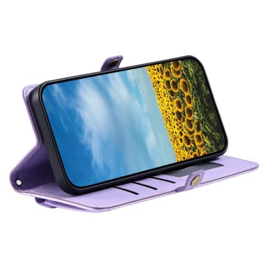 SKALO Xiaomi Redmi Note 14 Pro 5G PU-Nahkakuori Lompakkokotelo - Violetti
