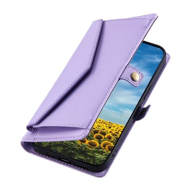 SKALO Xiaomi Redmi Note 14 Pro 5G PU-Nahkakuori Lompakkokotelo - Violetti