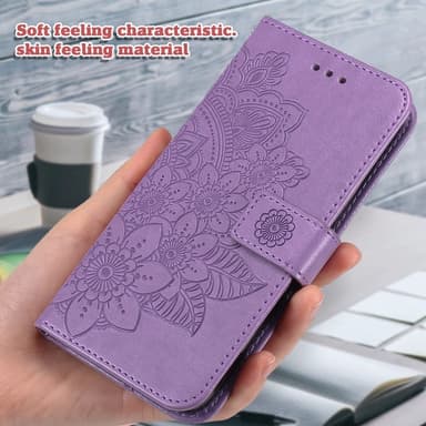 SKALO Motorola Moto G75 5G Mandala Lompakkokotelo - Violetti