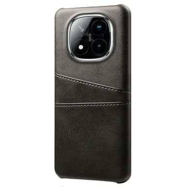 SKALO Xiaomi Redmi Note 14 Pro+ 5G PU-Nahkainen Kortholderi Suojakuori - Musta