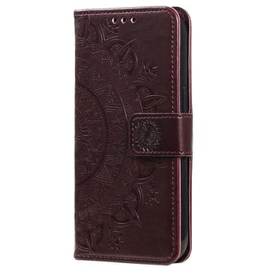 SKALO Xiaomi Redmi Note 14 Pro 5G Mandala Lompakkokotelo - Ruskea