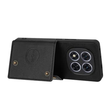 SKALO Xiaomi Redmi Note 14 Pro+ 5G PU-nahkakotelo, 2 korttipaikkaa Suojakuori - Musta
