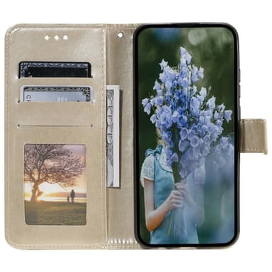 SKALO Xiaomi Redmi Note 14 5G Mandala Lompakkokotelo - Kulta