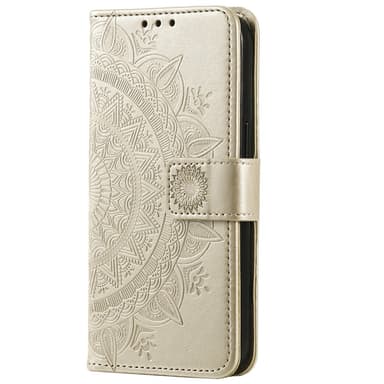 SKALO Xiaomi Redmi Note 14 5G Mandala Lompakkokotelo - Kulta