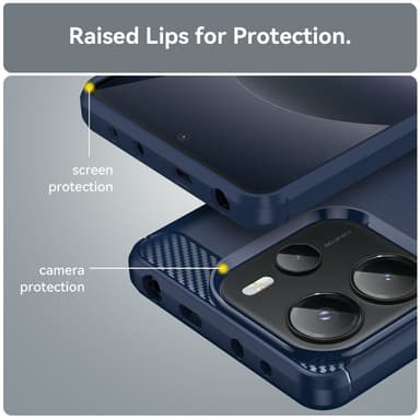 SKALO Xiaomi Redmi Note 14 4G Armor Carbon Suojakuori - Sininen