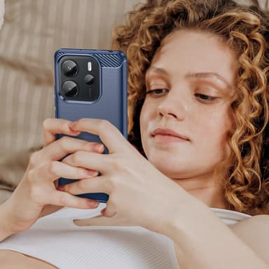 SKALO Xiaomi Redmi Note 14 4G Armor Carbon Suojakuori - Sininen