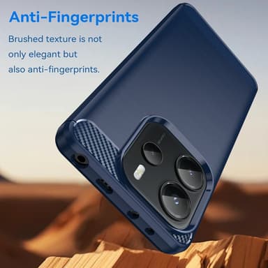 SKALO Xiaomi Redmi Note 14 4G Armor Carbon Suojakuori - Sininen