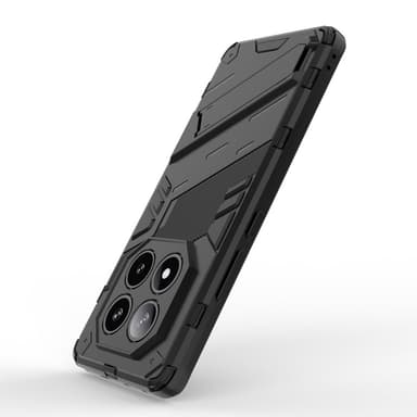SKALO Xiaomi Redmi Note 14 Pro 5G Armor Hybrid Punk Suojakuori - Musta