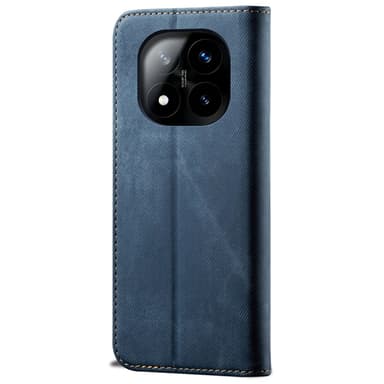 SKALO Xiaomi Redmi Note 14 Pro 5G Jeans Lompakkokotelo - Sininen