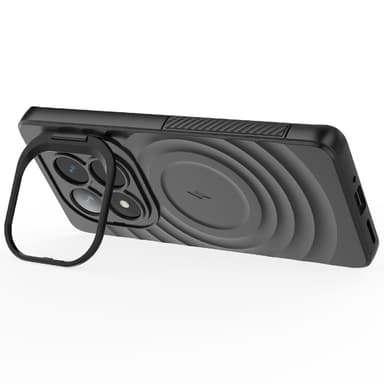 SKALO Xiaomi Redmi Note 14 Pro 5G Ripple Texture Suojakuori - Musta