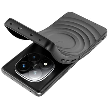 SKALO Xiaomi Redmi Note 14 Pro 5G Ripple Texture Suojakuori - Musta