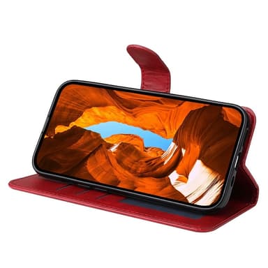 SKALO Xiaomi Redmi Note 14 4G PU-nahka Lompakkokotelo - Punainen