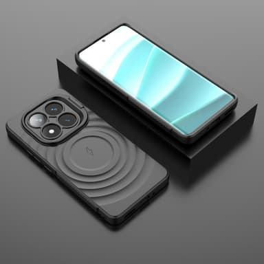 SKALO Xiaomi Redmi Note 14 Pro 5G Ripple Texture Suojakuori - Musta