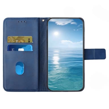 SKALO Xiaomi Redmi Note 14 5G PU-Nahka Lompakkokotelo - Sininen
