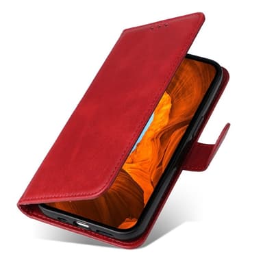 SKALO Xiaomi Redmi Note 14 4G PU-nahka Lompakkokotelo - Punainen