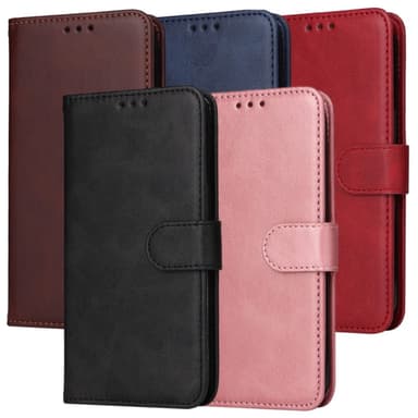 SKALO Xiaomi Redmi Note 14 4G PU-nahka Lompakkokotelo - Punainen