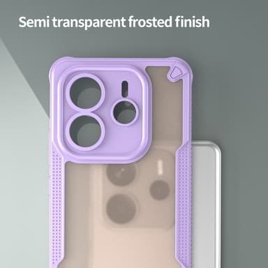 SKALO Xiaomi Redmi Note 14 5G Armor Hybrid Frosted Suojakuori - Violetti