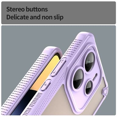 SKALO Xiaomi Redmi Note 14 5G Armor Hybrid Frosted Suojakuori - Violetti