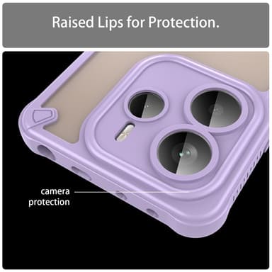 SKALO Xiaomi Redmi Note 14 5G Armor Hybrid Frosted Suojakuori - Violetti