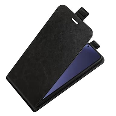 SKALO Samsung S25+ Vertical Flip PU-Nahka Lompakkokotelo - Musta