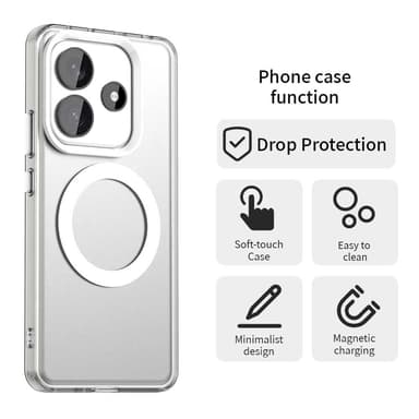 SKALO Xiaomi Redmi Note 14 5G Candy Series Hybrid Suojakuori - Valkoinen
