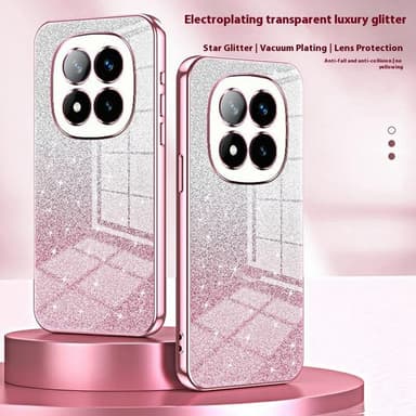 SKALO Xiaomi Redmi Note 14 Pro+ 5G Electroplating Glitter Suojakuori - Violetti