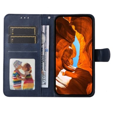 SKALO Xiaomi Redmi Note 14 4G PU-nahka Lompakkokotelo - Sininen