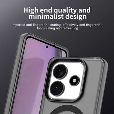 SKALO Xiaomi Redmi Note 14 5G Candy Series Hybrid Suojakuori - Musta