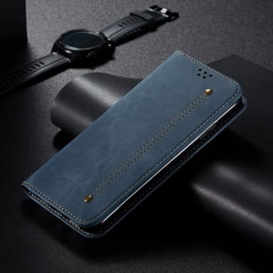 SKALO Xiaomi Redmi Note 14 5G Jeans Lompakkokotelo - Sininen