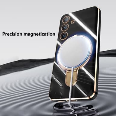 SKALO Samsung S25 Kultasormus Suojakuori - Valkoinen