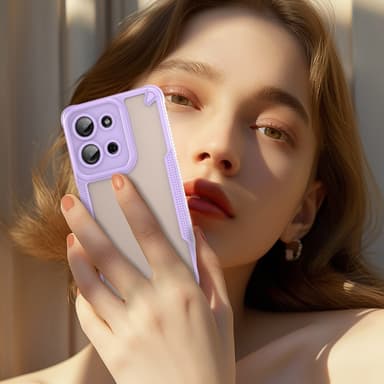SKALO Motorola Moto G75 5G Armor Hybrid Frosted Suojakuori - Violetti