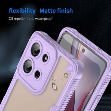 SKALO Motorola Moto G75 5G Armor Hybrid Frosted Suojakuori - Violetti