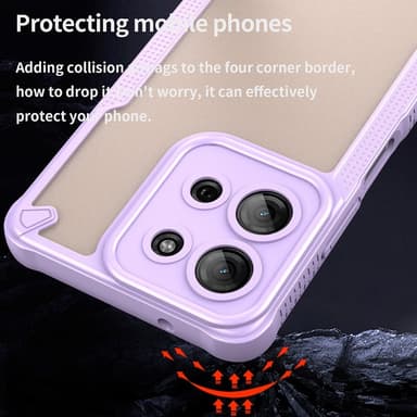 SKALO Motorola Moto G75 5G Armor Hybrid Frosted Suojakuori - Violetti