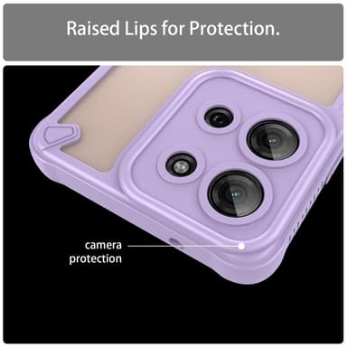 SKALO Motorola Moto G75 5G Armor Hybrid Frosted Suojakuori - Violetti