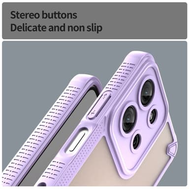 SKALO Motorola Moto G75 5G Armor Hybrid Frosted Suojakuori - Violetti