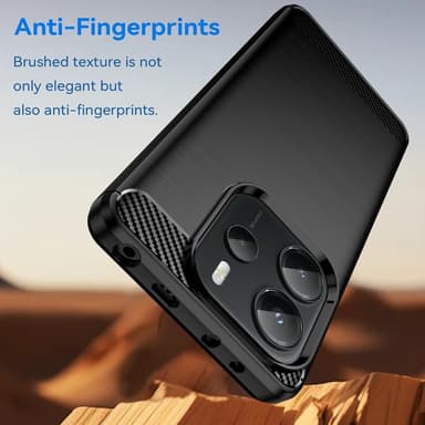 SKALO Xiaomi Redmi Note 14 4G Armor Carbon Suojakuori - Musta