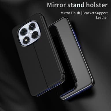 SKALO Xiaomi Redmi Note 14 Pro 5G Clear View Lompakkokotelo - Sininen