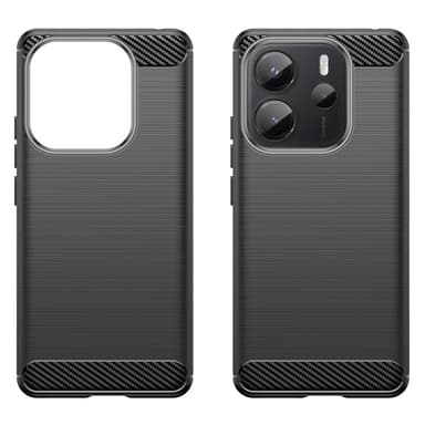 SKALO Xiaomi Redmi Note 14 4G Armor Carbon Suojakuori - Musta