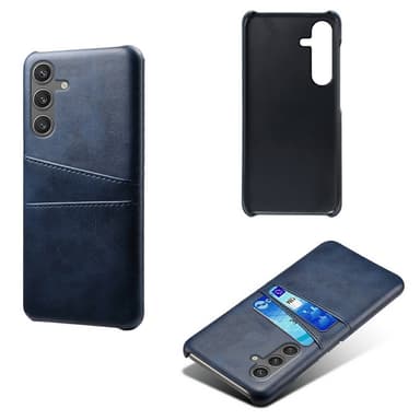 SKALO Samsung S25 PU-Nahkainen Kortholderi Suojakuori - Sininen