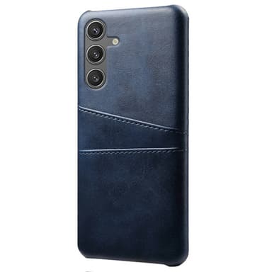 SKALO Samsung S25 PU-Nahkainen Kortholderi Suojakuori - Sininen