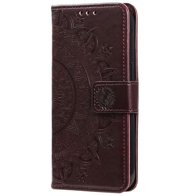 SKALO Xiaomi Redmi Note 14 5G Mandala Lompakkokotelo - Ruskea