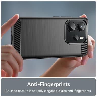 SKALO Xiaomi Redmi Note 14 4G Armor Carbon Suojakuori - Musta