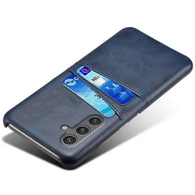 SKALO Samsung S25 PU-Nahkainen Kortholderi Suojakuori - Sininen