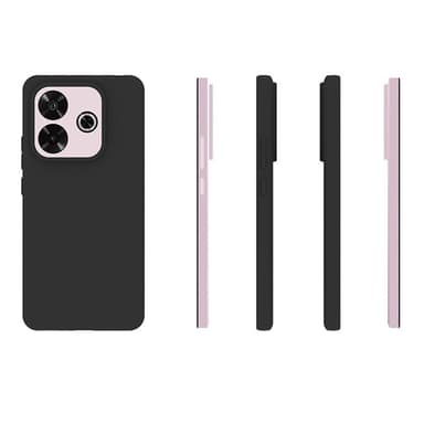 SKALO Xiaomi Redmi Note 14 5G Mattamusta Ultrahohut TPU Suojakuori - Musta