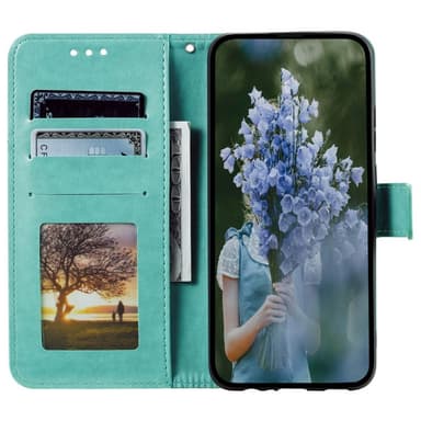 SKALO Xiaomi Redmi Note 14 5G Mandala Lompakkokotelo - Turkoosi