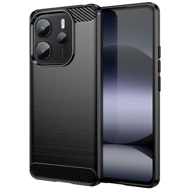 SKALO Xiaomi Redmi Note 14 4G Armor Carbon Suojakuori - Musta