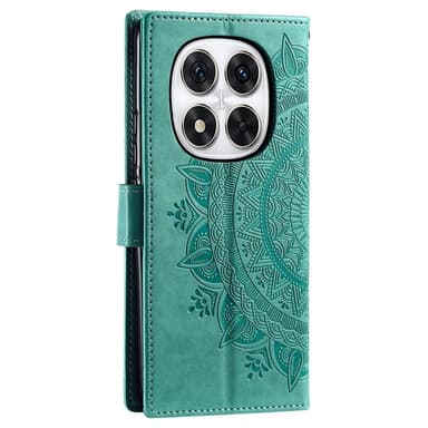 SKALO Xiaomi Redmi Note 14 Pro 5G Mandala Lompakkokotelo - Turkoosi