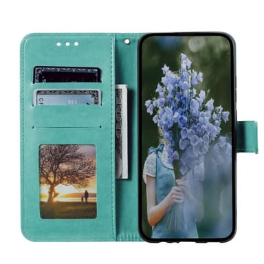 SKALO Xiaomi Redmi Note 14 Pro 5G Mandala Lompakkokotelo - Turkoosi