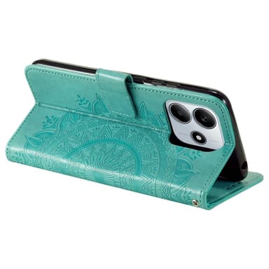 SKALO Xiaomi Redmi Note 14 5G Mandala Lompakkokotelo - Turkoosi